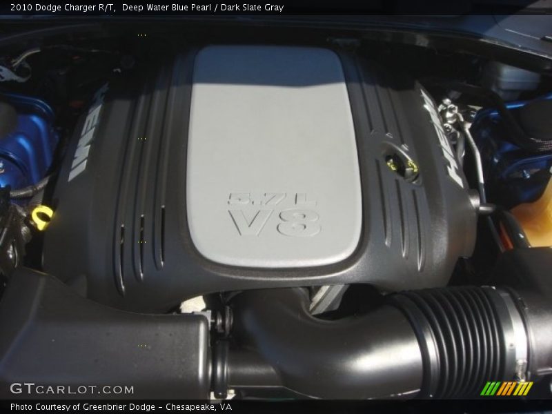 Deep Water Blue Pearl / Dark Slate Gray 2010 Dodge Charger R/T
