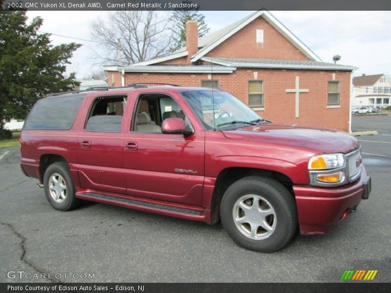 Garnet Red Metallic / Sandstone 2002 GMC Yukon XL Denali AWD
