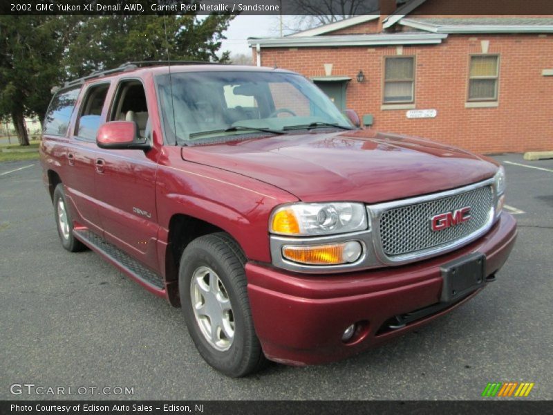 Garnet Red Metallic / Sandstone 2002 GMC Yukon XL Denali AWD