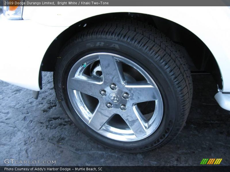 Bright White / Khaki Two-Tone 2009 Dodge Durango Limited