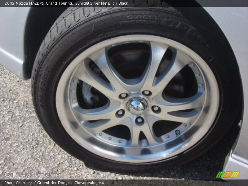 Sunlight Silver Metallic / Black 2009 Mazda MAZDA5 Grand Touring