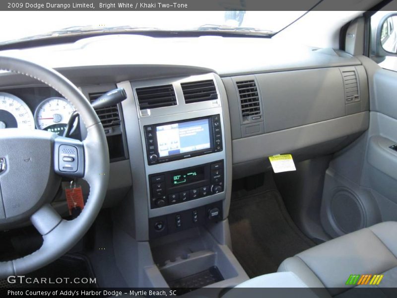 Bright White / Khaki Two-Tone 2009 Dodge Durango Limited