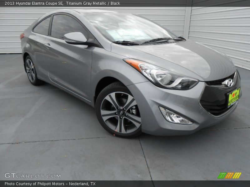 Titanium Gray Metallic / Black 2013 Hyundai Elantra Coupe SE