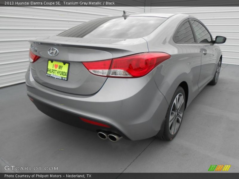 Titanium Gray Metallic / Black 2013 Hyundai Elantra Coupe SE
