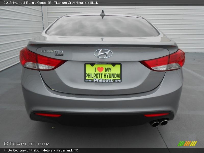 Titanium Gray Metallic / Black 2013 Hyundai Elantra Coupe SE