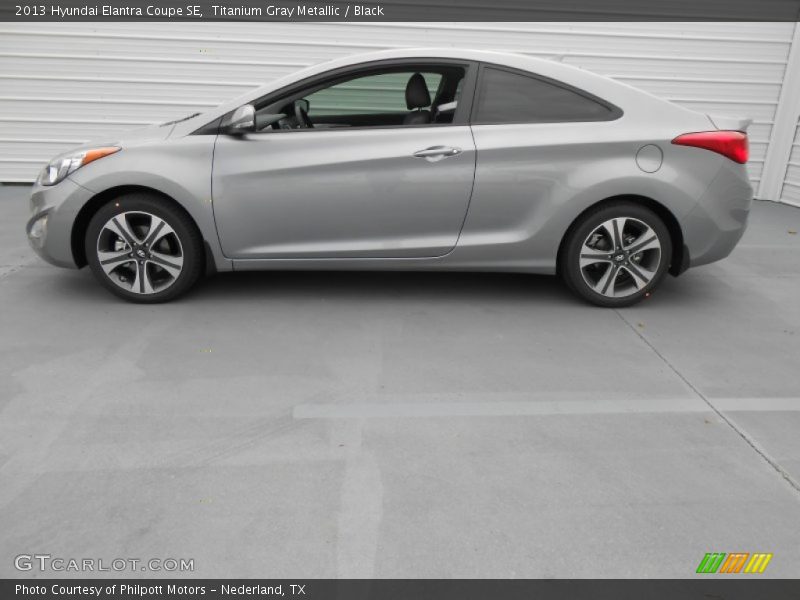 Titanium Gray Metallic / Black 2013 Hyundai Elantra Coupe SE