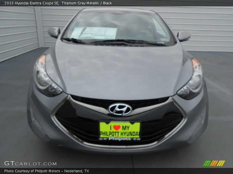 Titanium Gray Metallic / Black 2013 Hyundai Elantra Coupe SE