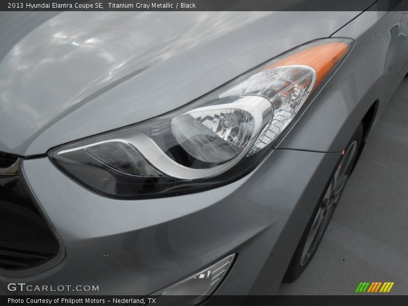 Titanium Gray Metallic / Black 2013 Hyundai Elantra Coupe SE