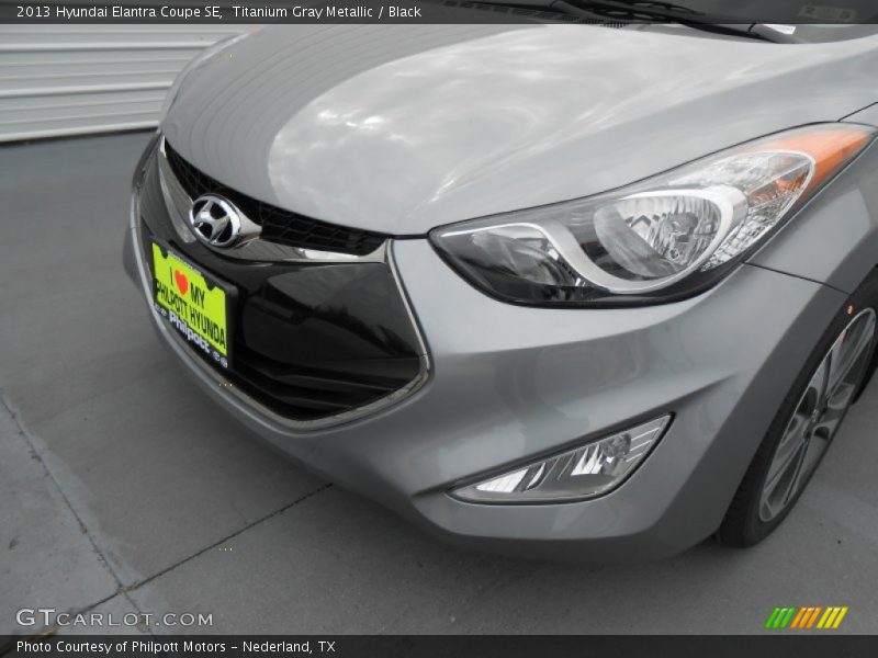 Titanium Gray Metallic / Black 2013 Hyundai Elantra Coupe SE