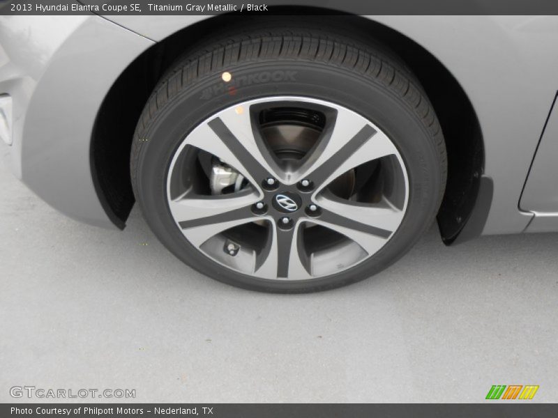 Titanium Gray Metallic / Black 2013 Hyundai Elantra Coupe SE