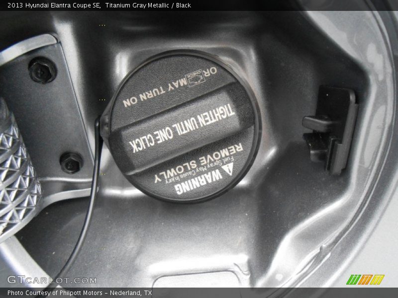 Titanium Gray Metallic / Black 2013 Hyundai Elantra Coupe SE