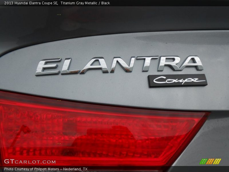 Titanium Gray Metallic / Black 2013 Hyundai Elantra Coupe SE