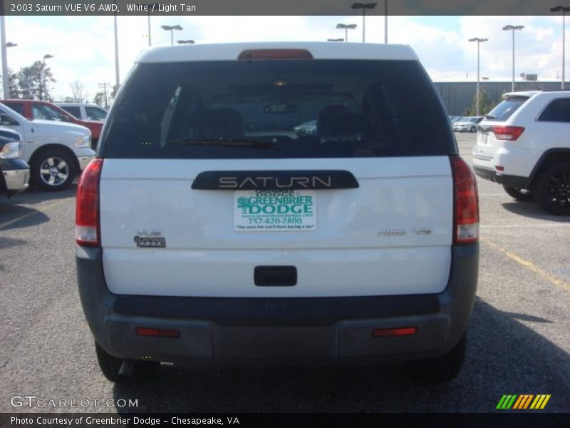 White / Light Tan 2003 Saturn VUE V6 AWD