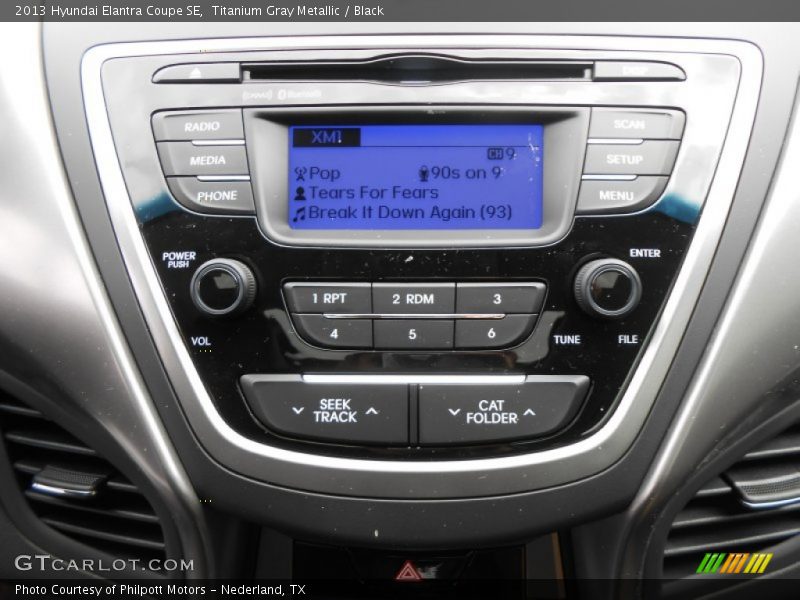 Titanium Gray Metallic / Black 2013 Hyundai Elantra Coupe SE