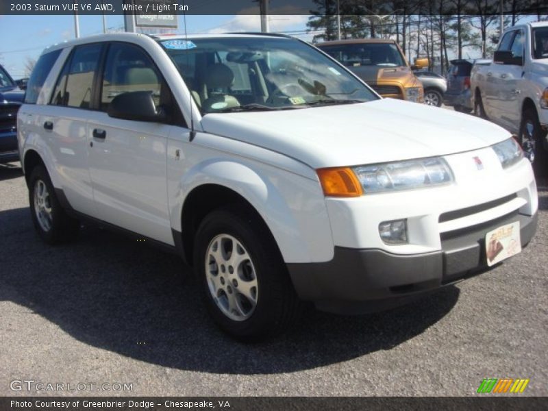 White / Light Tan 2003 Saturn VUE V6 AWD