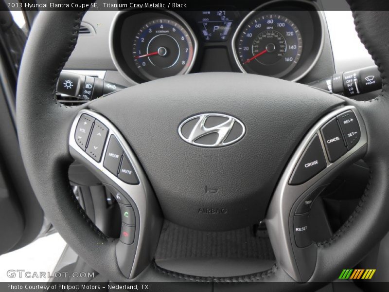 Titanium Gray Metallic / Black 2013 Hyundai Elantra Coupe SE