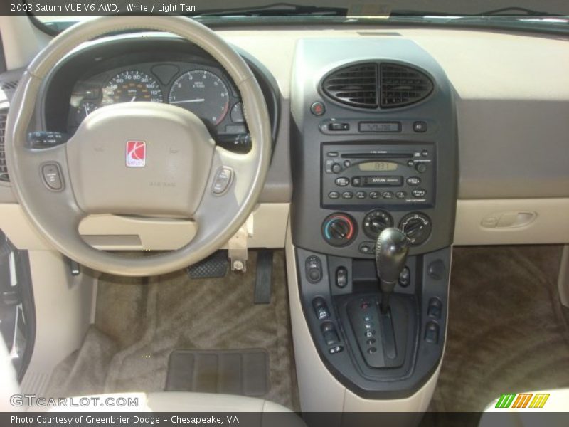 White / Light Tan 2003 Saturn VUE V6 AWD