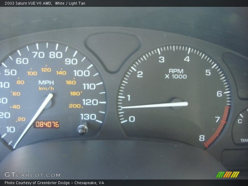 White / Light Tan 2003 Saturn VUE V6 AWD