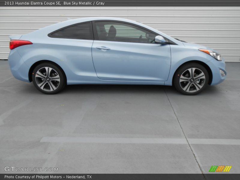 Blue Sky Metallic / Gray 2013 Hyundai Elantra Coupe SE