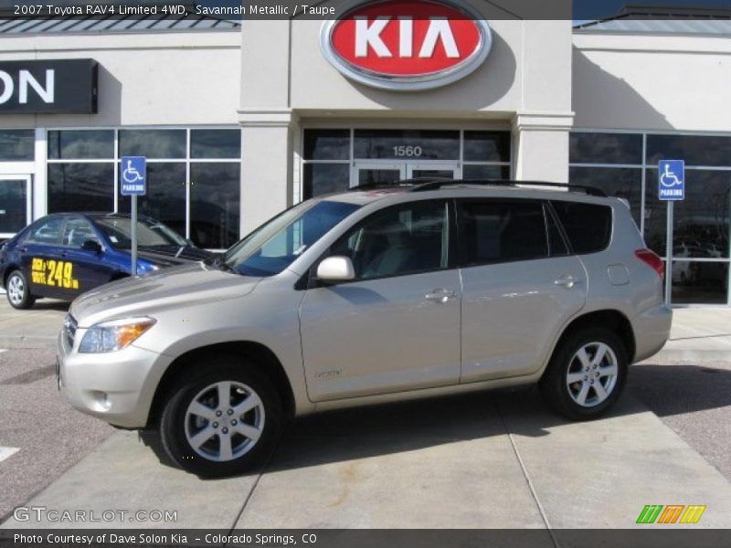Savannah Metallic / Taupe 2007 Toyota RAV4 Limited 4WD