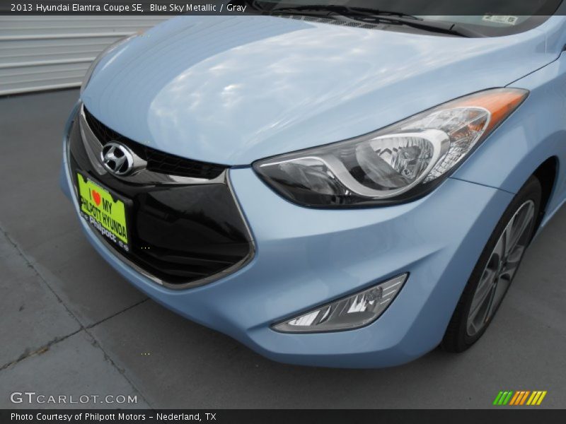 Blue Sky Metallic / Gray 2013 Hyundai Elantra Coupe SE