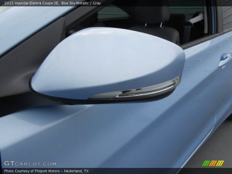 Blue Sky Metallic / Gray 2013 Hyundai Elantra Coupe SE