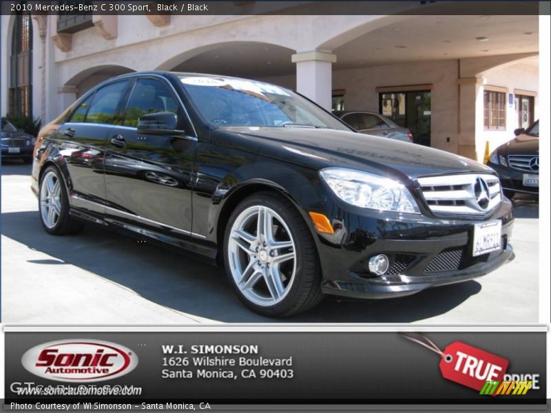 Black / Black 2010 Mercedes-Benz C 300 Sport