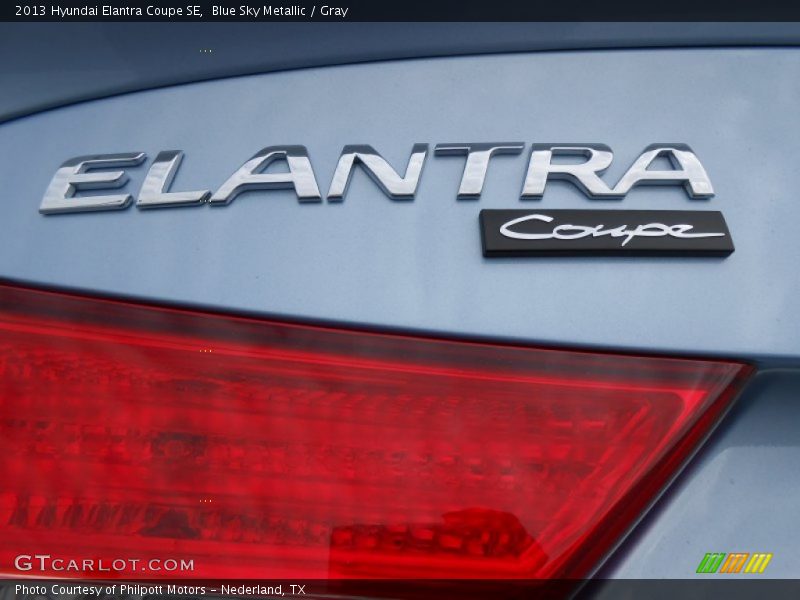 Blue Sky Metallic / Gray 2013 Hyundai Elantra Coupe SE