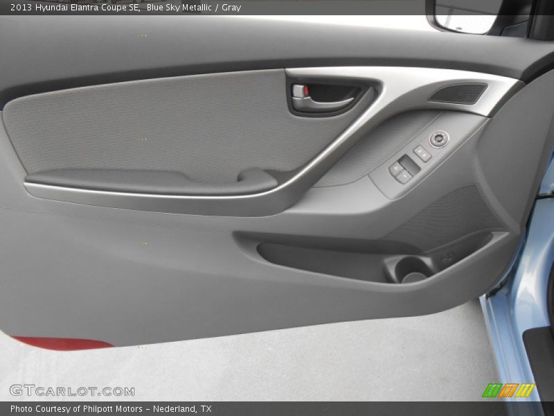 Blue Sky Metallic / Gray 2013 Hyundai Elantra Coupe SE