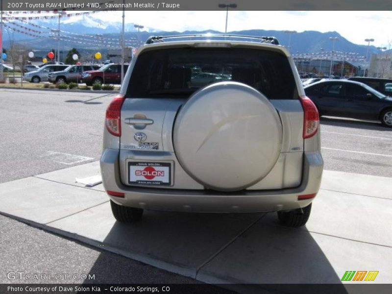 Savannah Metallic / Taupe 2007 Toyota RAV4 Limited 4WD
