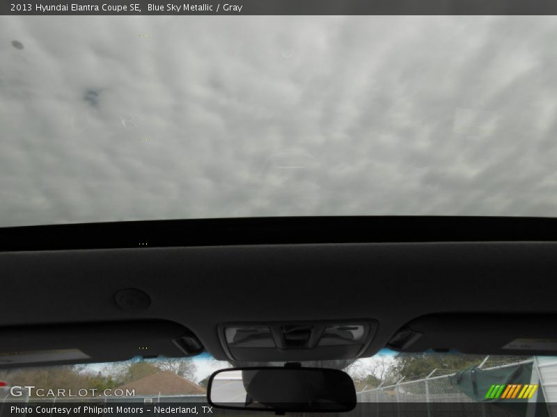 Blue Sky Metallic / Gray 2013 Hyundai Elantra Coupe SE
