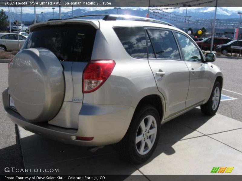 Savannah Metallic / Taupe 2007 Toyota RAV4 Limited 4WD