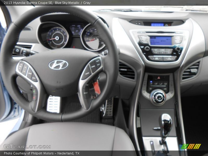 Blue Sky Metallic / Gray 2013 Hyundai Elantra Coupe SE