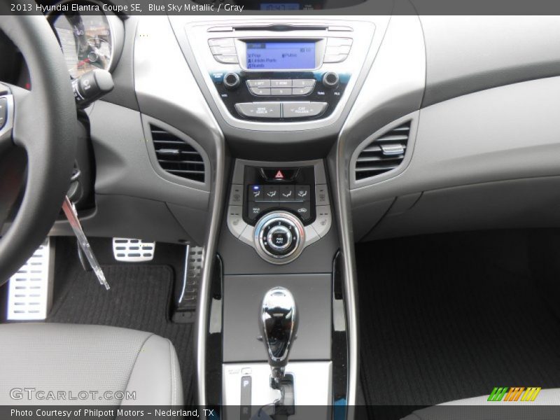 Blue Sky Metallic / Gray 2013 Hyundai Elantra Coupe SE
