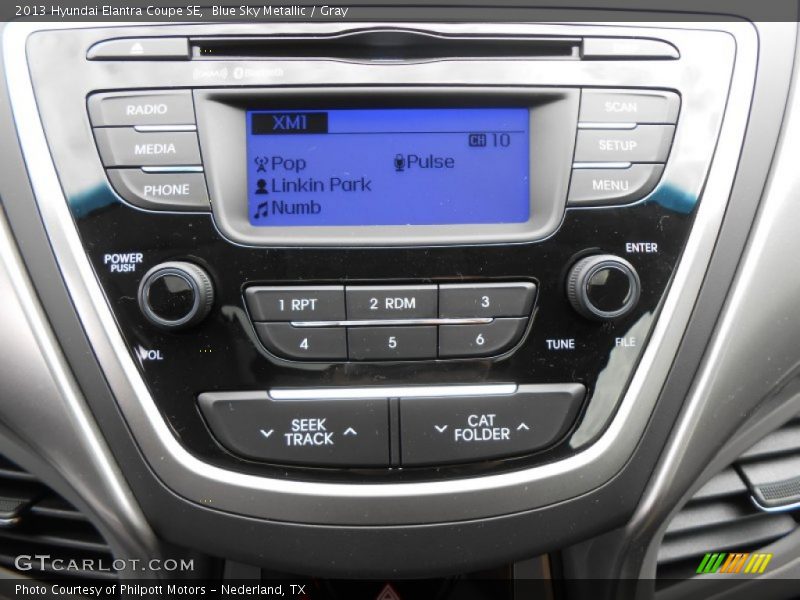 Blue Sky Metallic / Gray 2013 Hyundai Elantra Coupe SE