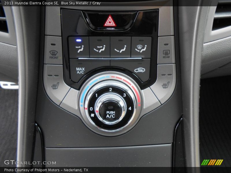Blue Sky Metallic / Gray 2013 Hyundai Elantra Coupe SE