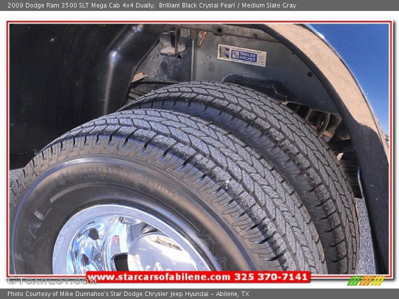 Brilliant Black Crystal Pearl / Medium Slate Gray 2009 Dodge Ram 3500 SLT Mega Cab 4x4 Dually
