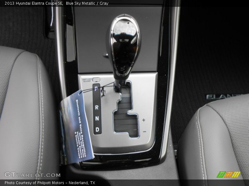 Blue Sky Metallic / Gray 2013 Hyundai Elantra Coupe SE