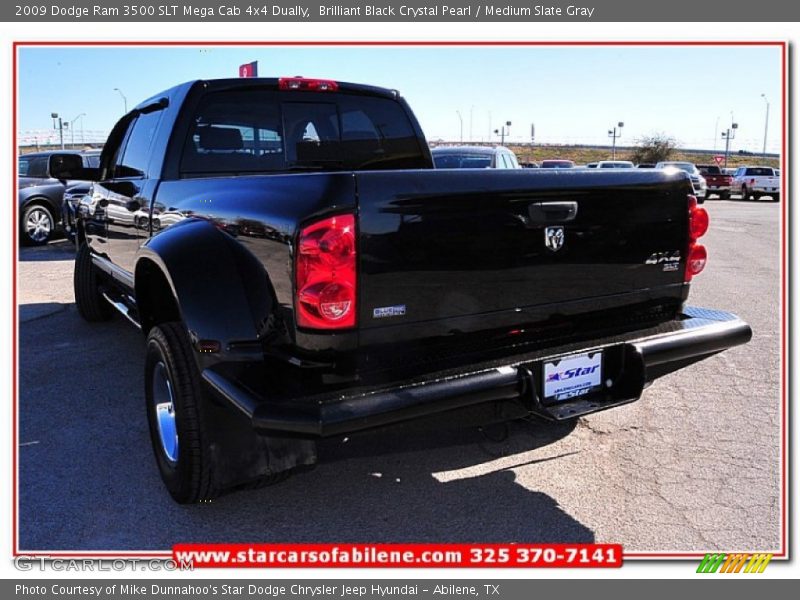Brilliant Black Crystal Pearl / Medium Slate Gray 2009 Dodge Ram 3500 SLT Mega Cab 4x4 Dually