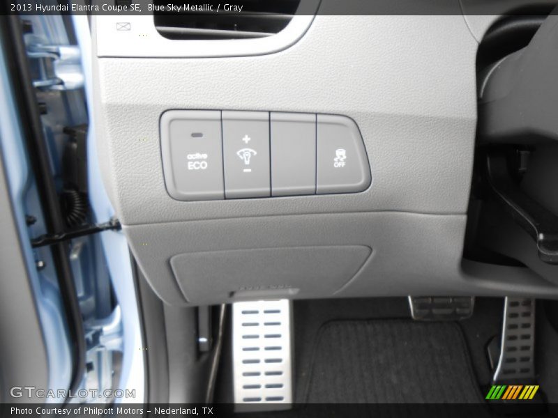 Blue Sky Metallic / Gray 2013 Hyundai Elantra Coupe SE