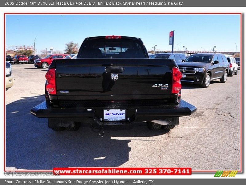Brilliant Black Crystal Pearl / Medium Slate Gray 2009 Dodge Ram 3500 SLT Mega Cab 4x4 Dually