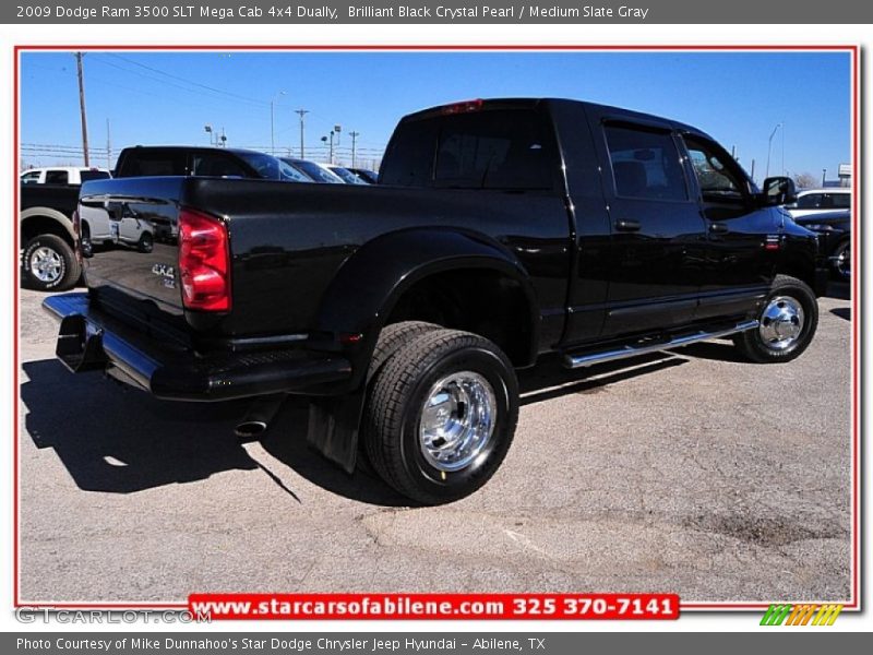 Brilliant Black Crystal Pearl / Medium Slate Gray 2009 Dodge Ram 3500 SLT Mega Cab 4x4 Dually