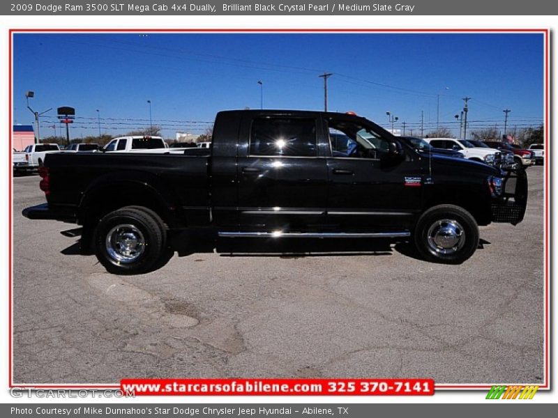 Brilliant Black Crystal Pearl / Medium Slate Gray 2009 Dodge Ram 3500 SLT Mega Cab 4x4 Dually