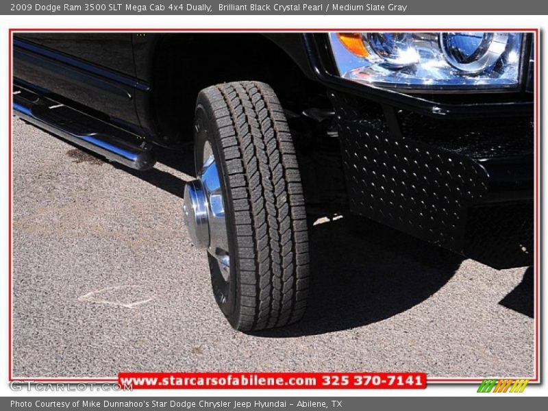 Brilliant Black Crystal Pearl / Medium Slate Gray 2009 Dodge Ram 3500 SLT Mega Cab 4x4 Dually
