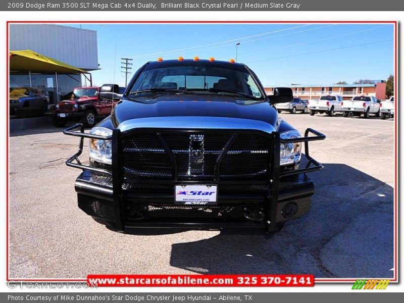 Brilliant Black Crystal Pearl / Medium Slate Gray 2009 Dodge Ram 3500 SLT Mega Cab 4x4 Dually