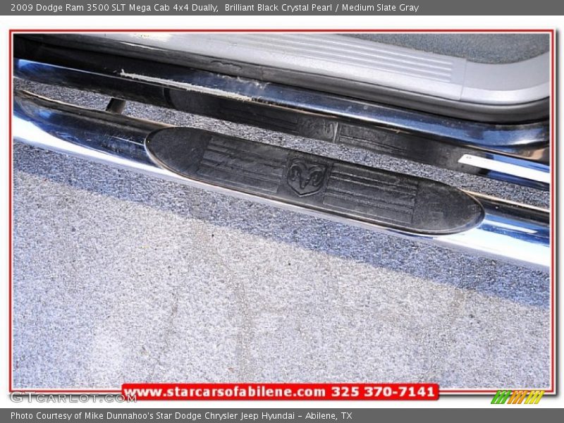 Brilliant Black Crystal Pearl / Medium Slate Gray 2009 Dodge Ram 3500 SLT Mega Cab 4x4 Dually