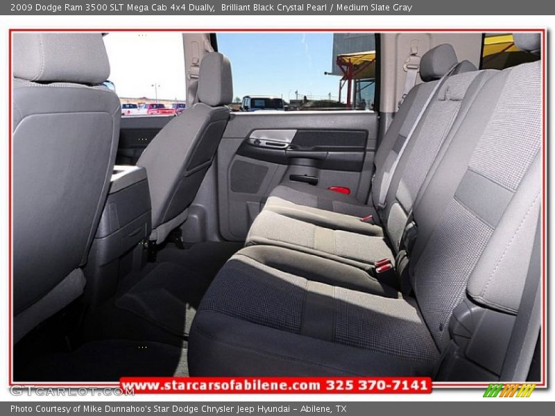 Brilliant Black Crystal Pearl / Medium Slate Gray 2009 Dodge Ram 3500 SLT Mega Cab 4x4 Dually