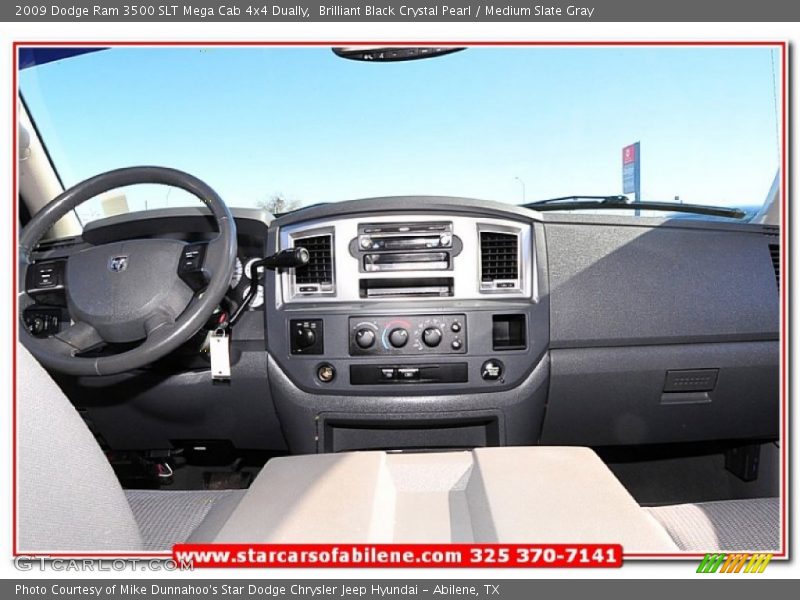 Brilliant Black Crystal Pearl / Medium Slate Gray 2009 Dodge Ram 3500 SLT Mega Cab 4x4 Dually