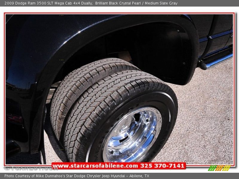 Brilliant Black Crystal Pearl / Medium Slate Gray 2009 Dodge Ram 3500 SLT Mega Cab 4x4 Dually