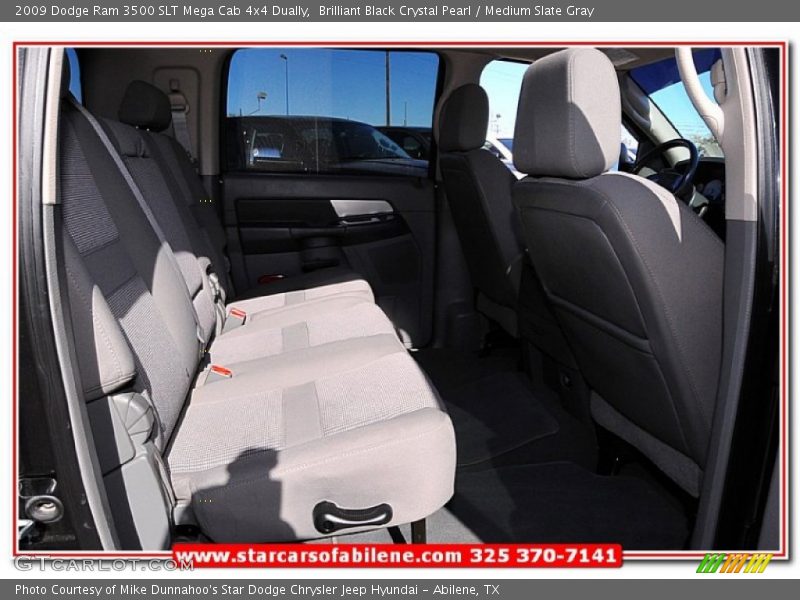 Brilliant Black Crystal Pearl / Medium Slate Gray 2009 Dodge Ram 3500 SLT Mega Cab 4x4 Dually